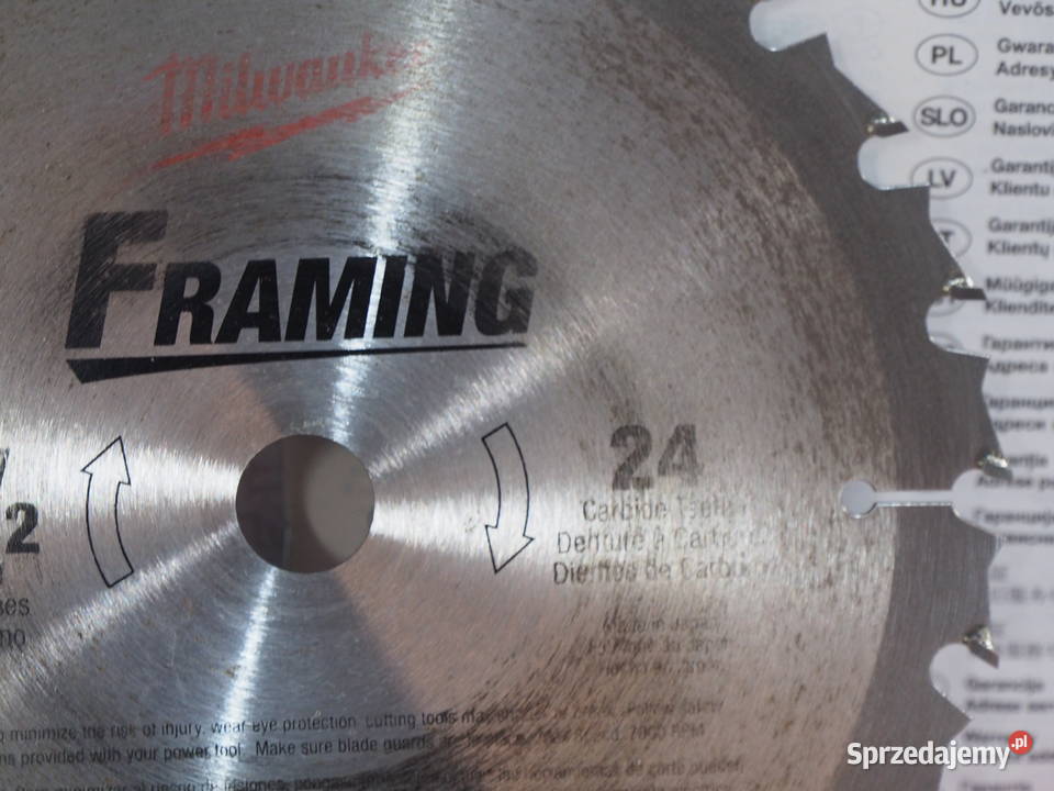 MILWAUKEE tarcza pila pilarka 165x16x24z wurth Baszkówka