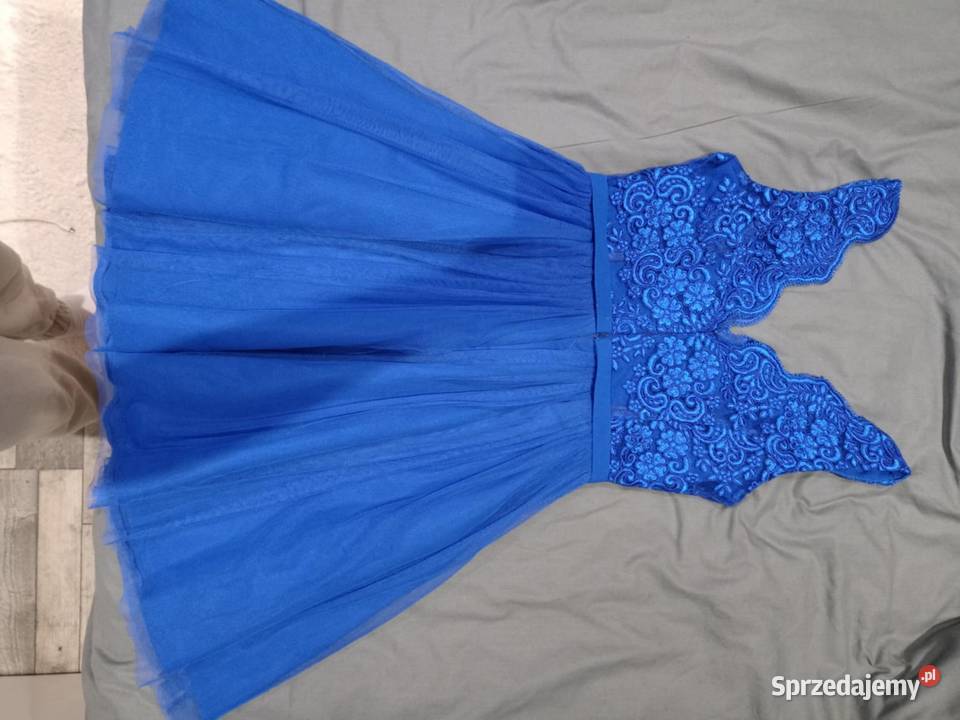 Sukienka śliczna tiul granatowa Radymno