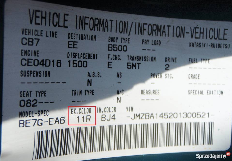 Mazda 323F BA kolor 11R NA CZĘŚCI łódzkie