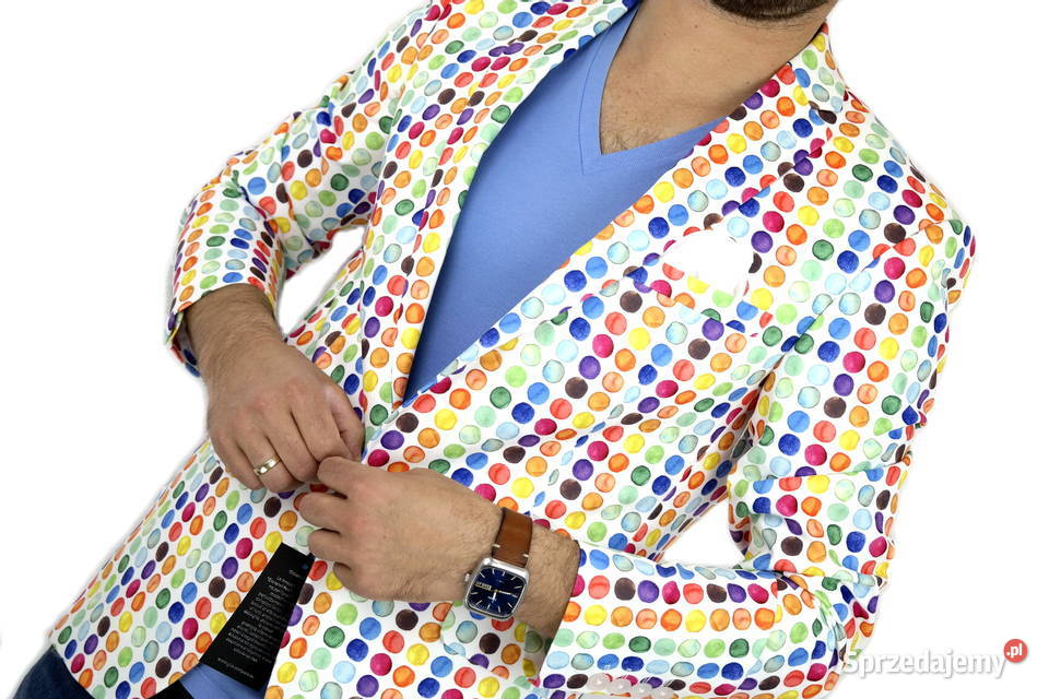 GIOVANNI PERA Marynarka męska D001 grochy różne Ostrów Wielkopolski