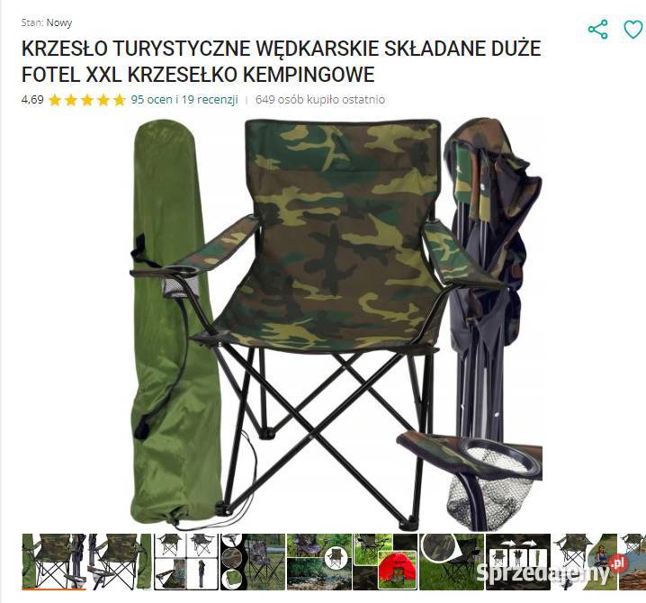 4000 Krzesła wędkaraskie campingowe składane podkarpackie Rzeszów