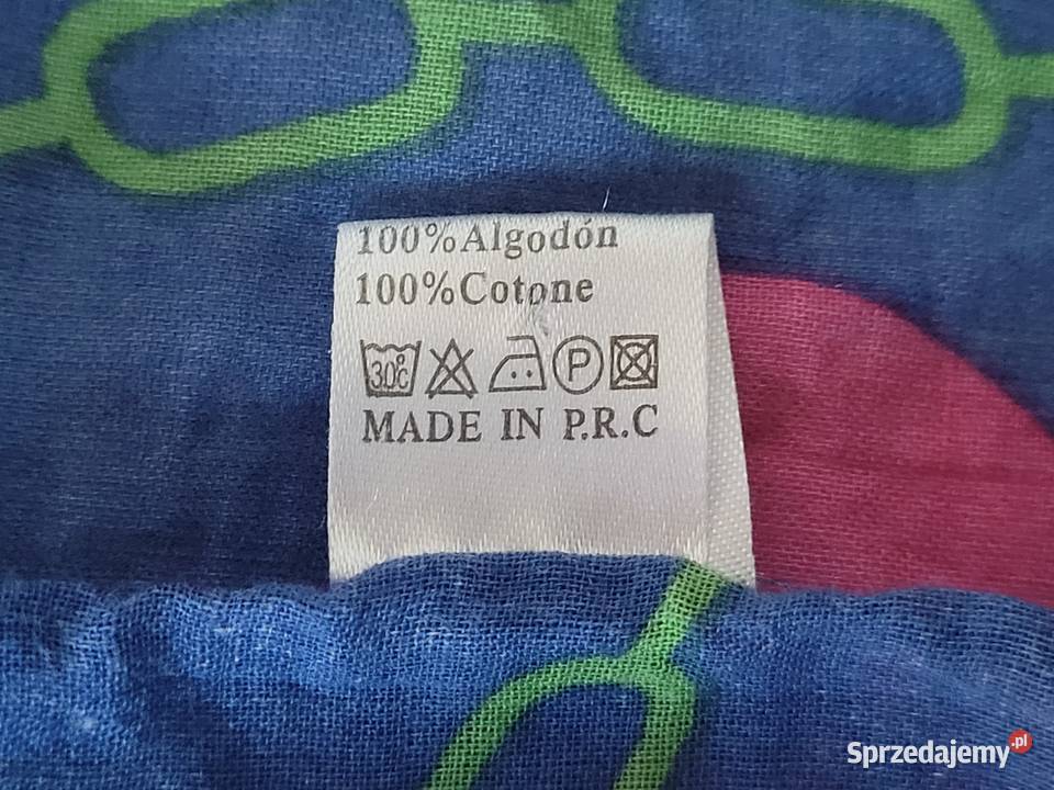 Niebieska chusta apaszka bandamka wzór wielkopolskie Poznań