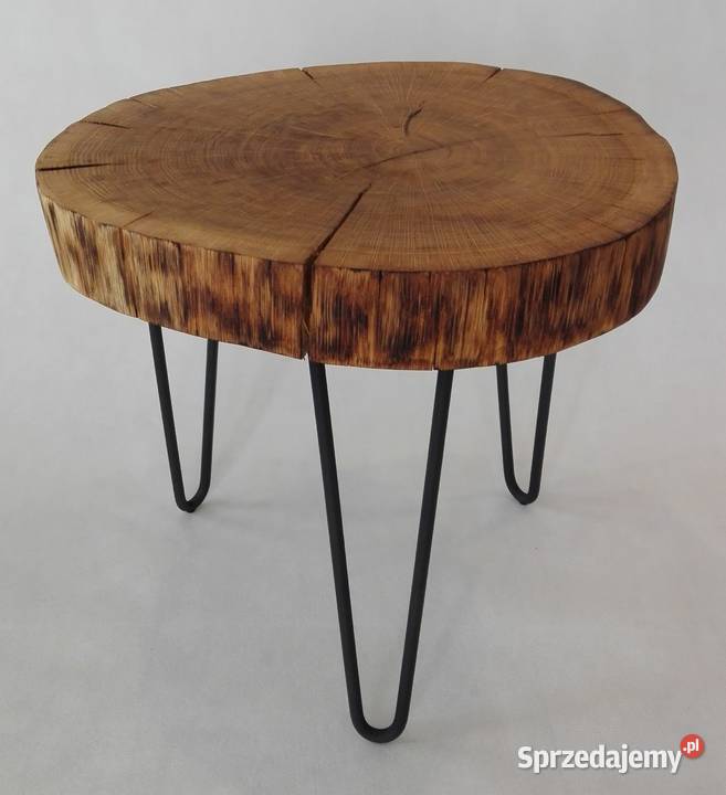 Stolik kawowy dąb loft industrial hairpin legs dolnośląskie Wrocław