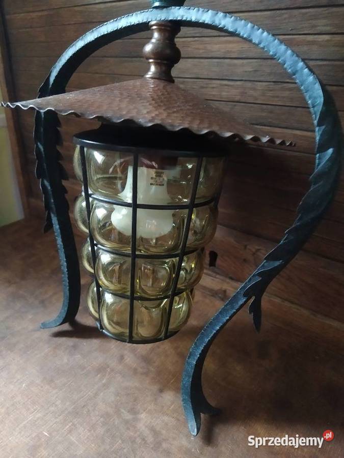 Stara lampa wisząca żyrandol altana weranda mazowieckie sprzedam