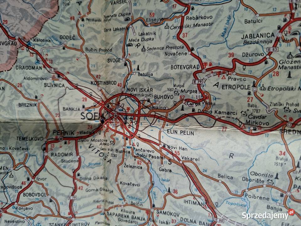 Bułgaria Samochodem Bułgarii mapa 1800 000 Kraków