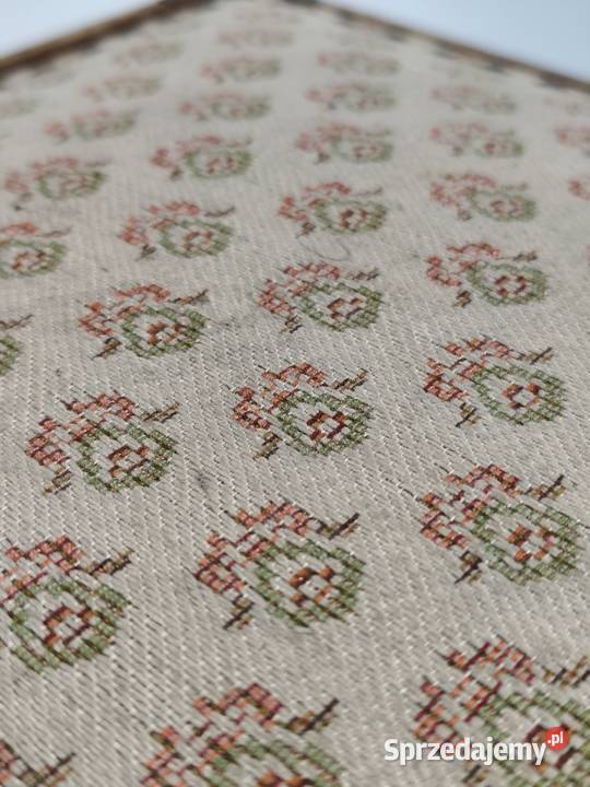 Stylowy Dębowy Stołek Art Deco Oryginalny Poddębice