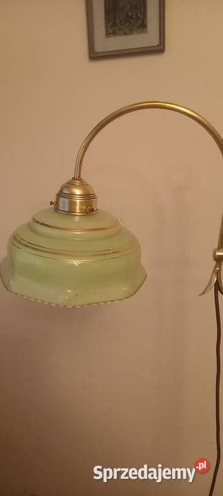 Mosiężna lampa podłogowa z ruchomym ramieniem Skierniewice