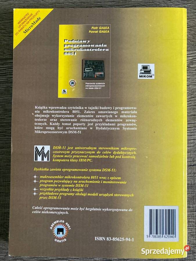Książka Podstawy programowania mikrokontrolera informatyka, internet Nisko