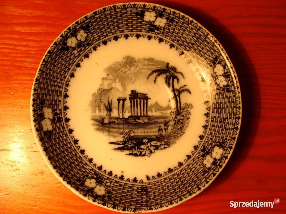 Spodek porcelanowy XIX w Anglia Łódź