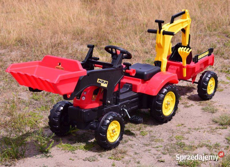 TRAKTOR NA PEDAŁY Z PRZYCZEPĄ ŁYŻKĄ I KOPARKĄ kujawsko-pomorskie Toruń