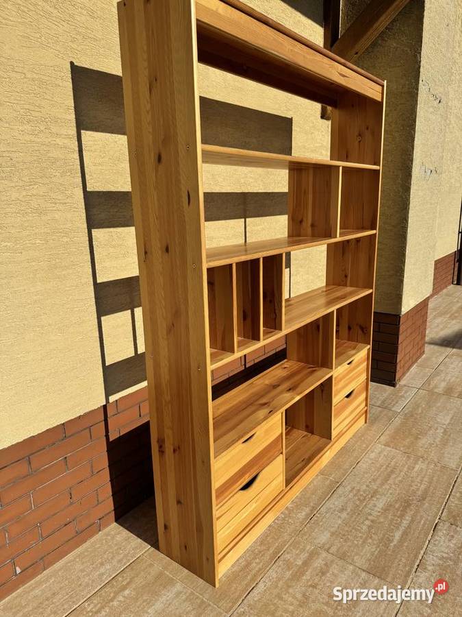 Regał drewniany sosnowy półki szafka komoda Sulbiny
