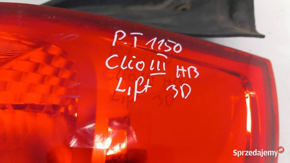 RENAULT CLIO III LIFT HB 3D LAMPA TYŁ PRAWA Zbierkowo sprzedam