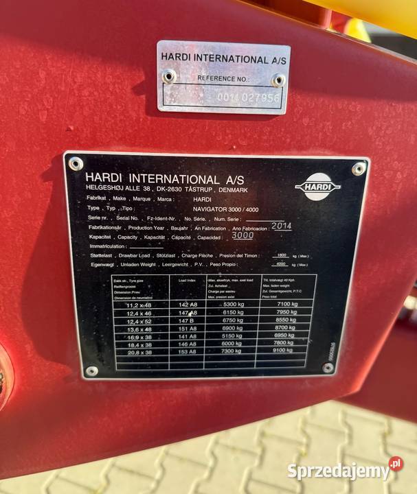 Hardi Navigator 3200l 2014r Stan hardi berthoud Hardi Borowie