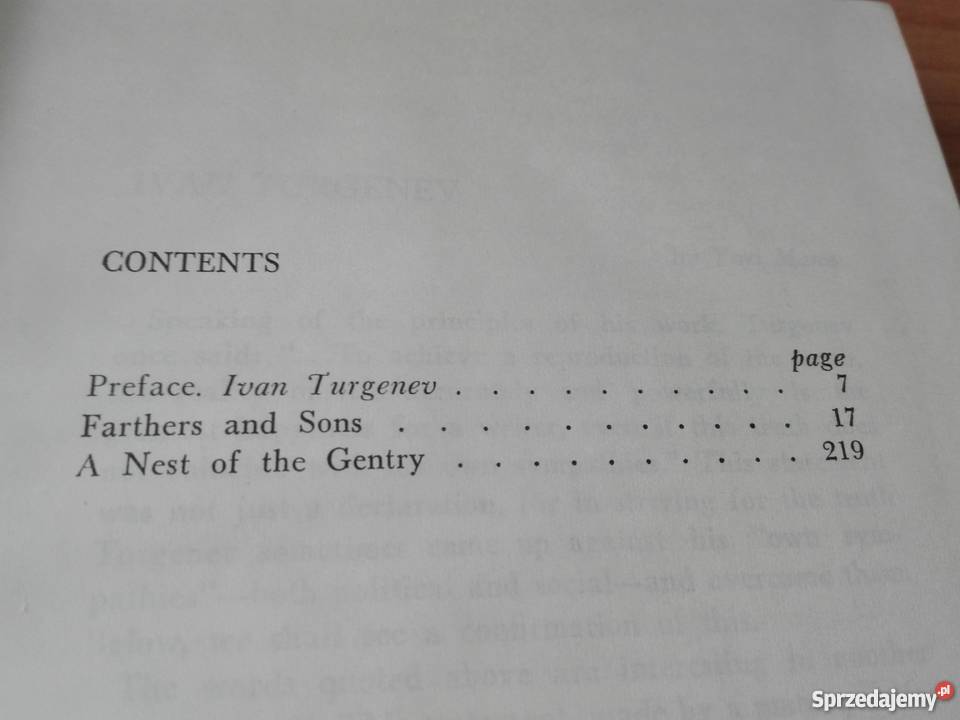 Fathers and sons A nest of the gentry Novels Proza i poezja Gdańsk sprzedam