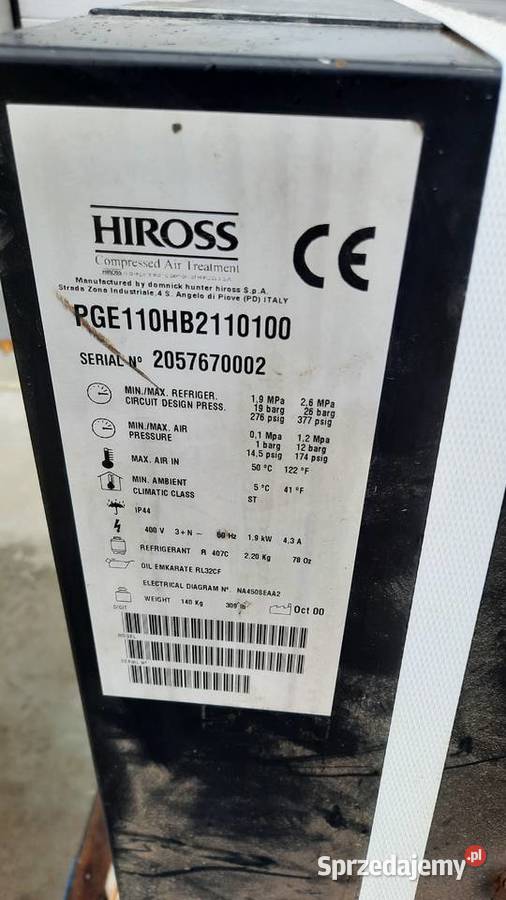 89 Osuszacz Polar Star Refrigeration Dryer sprzedam