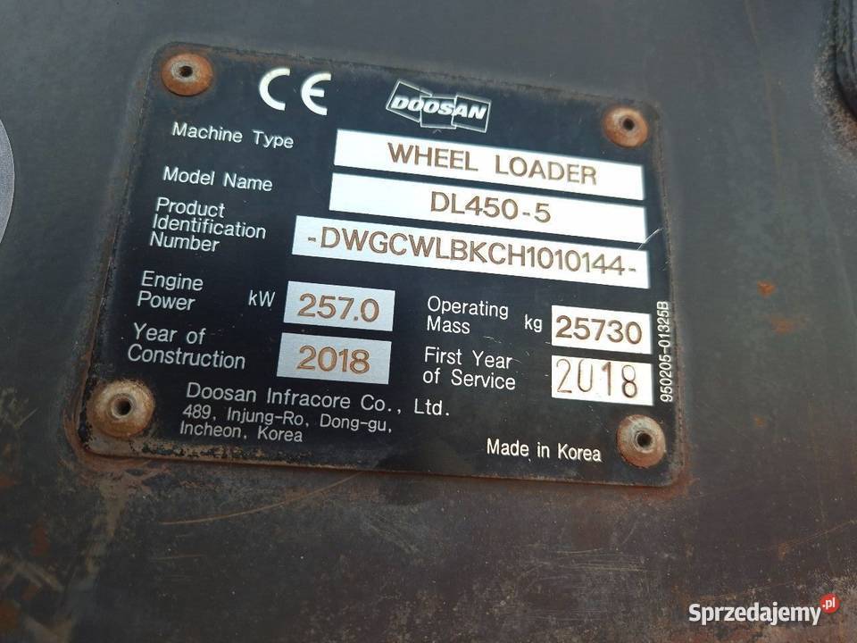 Ladowarka kolowa Doosan Warszawa sprzedam