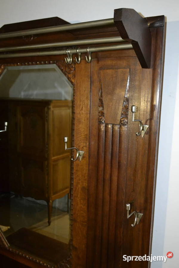 wieszak garderoba artdeco 1920 dąb Będzin