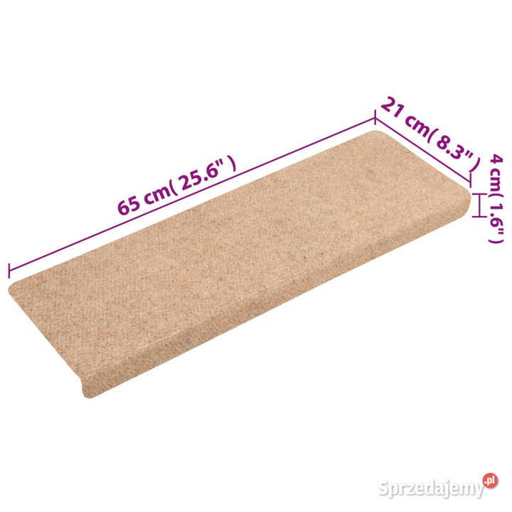 Nakładki na schody 15 igłowane 65x21x4 brązowe mazowieckie