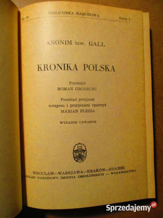 Kronika Polska Gall Anonim kroniki historia