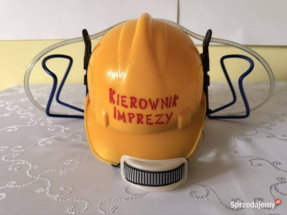 Kask Imprezowy Kierownik Imprezy Żółty Hełm do Kaski Czerwionka-Leszczyny