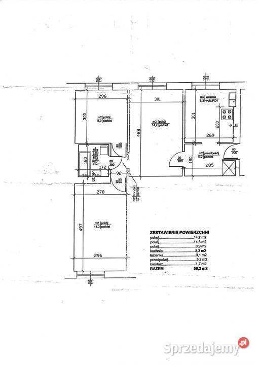 3 pokojowe mieszkanie na parterze Włocławek