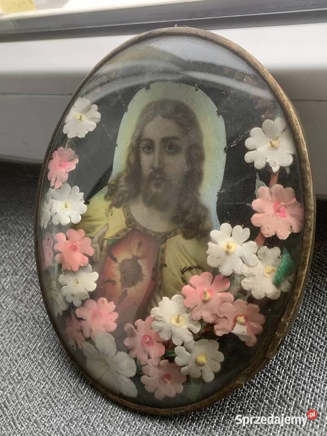 Stary Polski obrazek szkłem