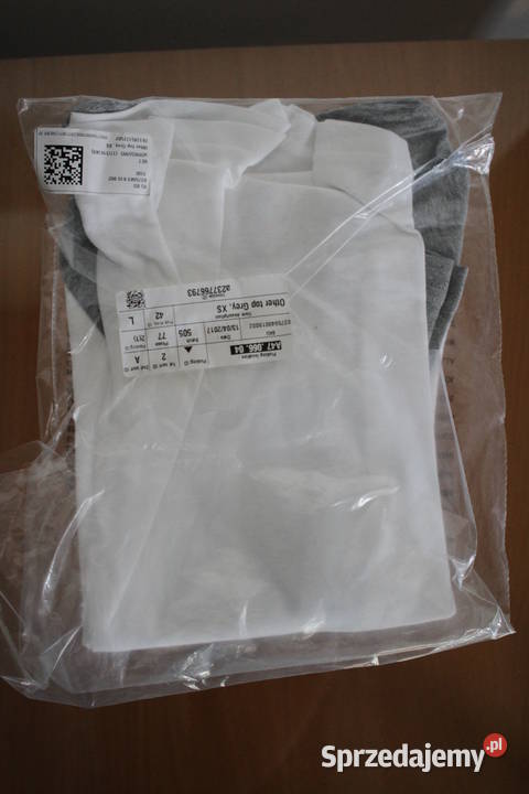 szara biała koszulka top bluzka HM xs 34 kujawsko-pomorskie Toruń