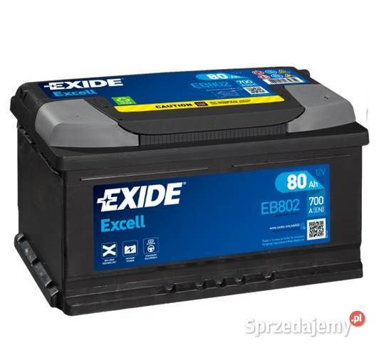 Akumulator 80Ah Exide Excell 700A EB802 Chopina Akumulatory Płock