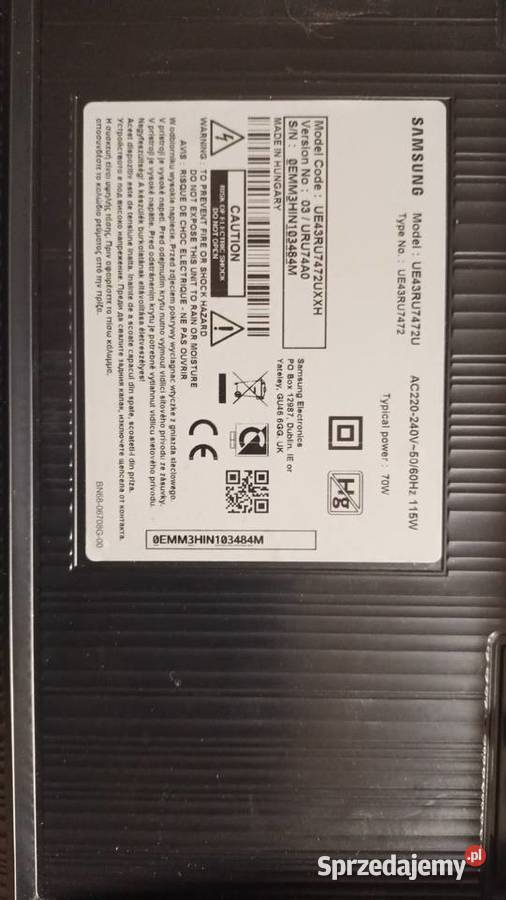Samsung UE43RU7472 4K UHD Smart Gwarancja 6 mies Kalisz