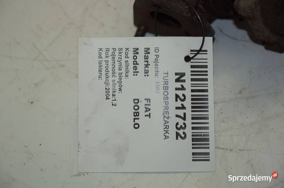 TURBOSPRĘŻARKA 13JTD 69 FIAT DOBLO Lipno