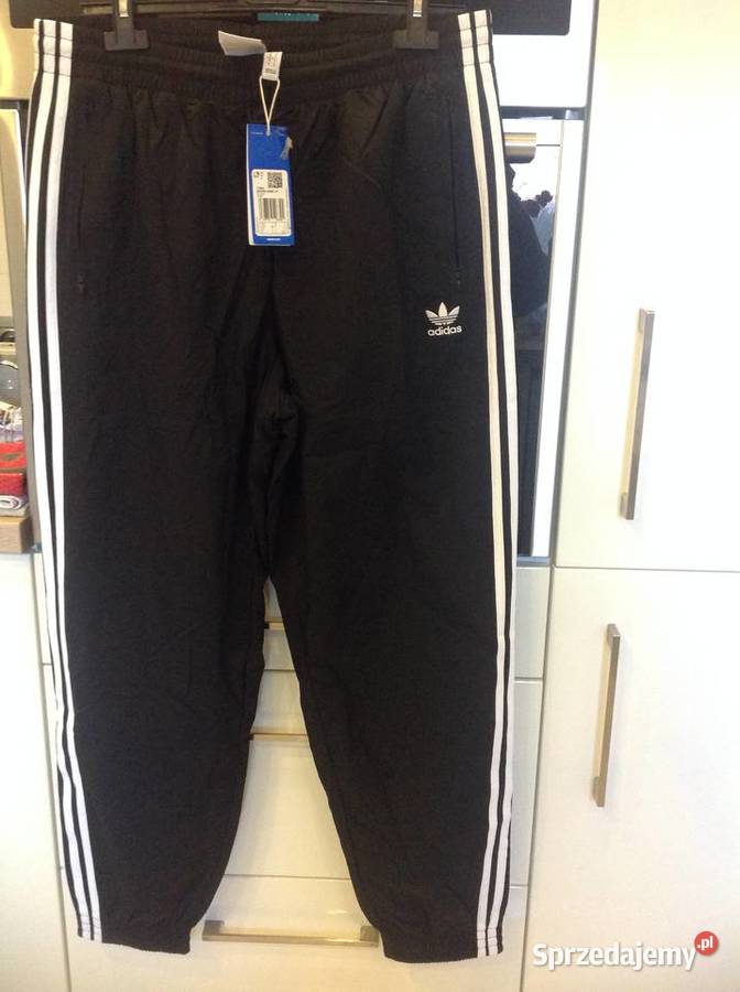 Spodnie Nylonowe Męskie Adidas L Trzy Paski Nowa Sól sprzedam