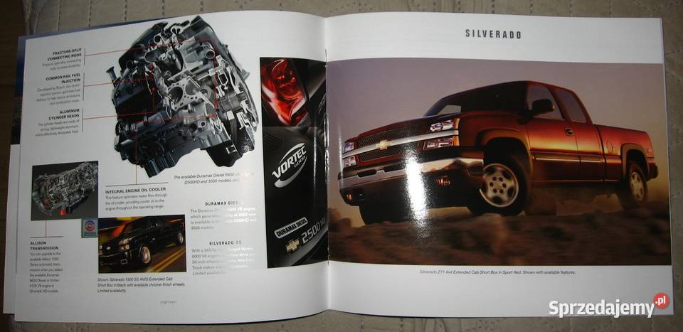 Chevrolet Trucks 2003 prospekt katalog pomorskie Kępice