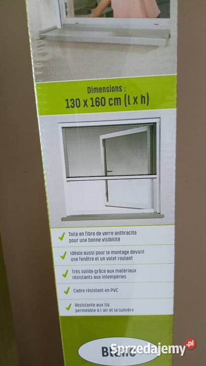 Moskitiera okienna zwijana 130x160 łódzkie Łowicz