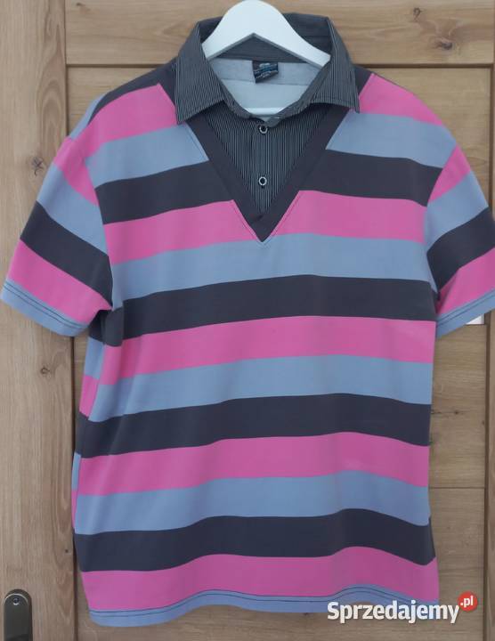 Koszulka męska One Jumper XXL polo w paski stan Odzież codzienna