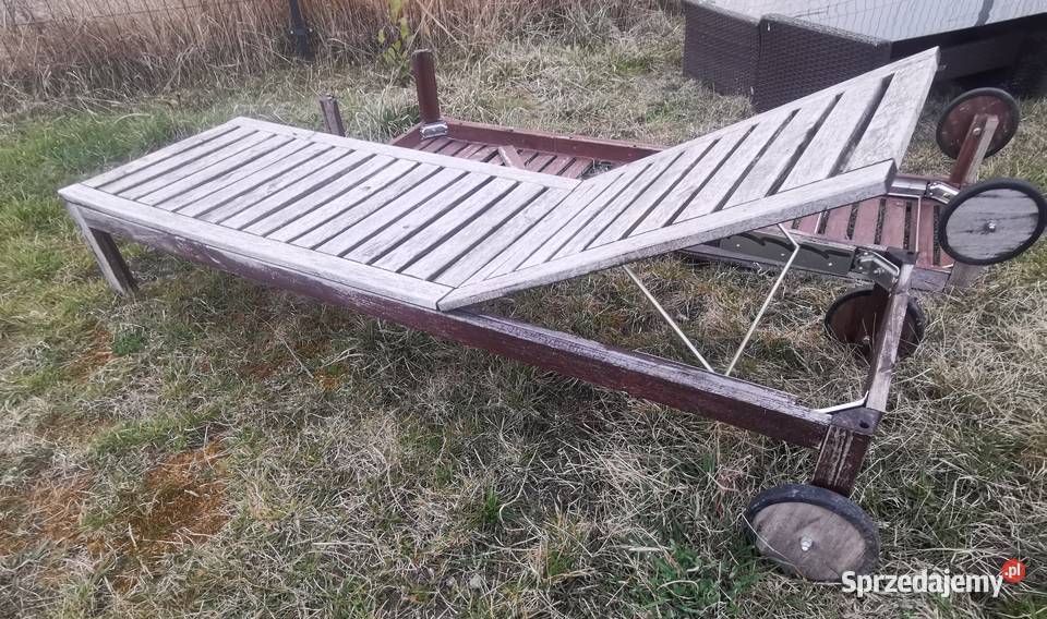 Leżaki drewniane na kółkach druga sztuka i Dzierżoniów sprzedam
