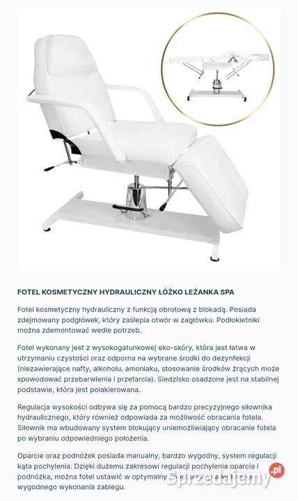Fotel kosmetyczny hydrauliczny Nowy