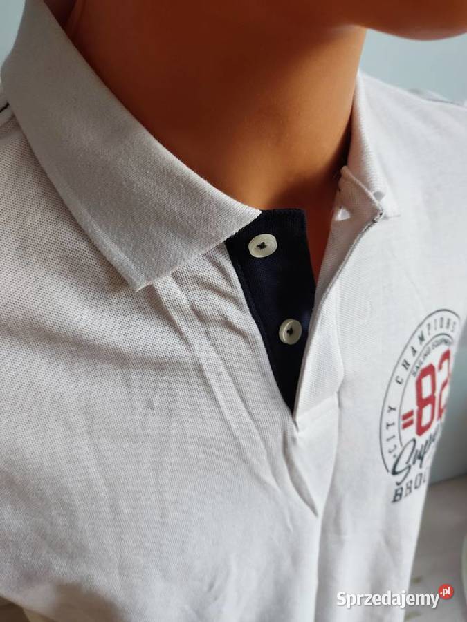 Koszulka polo biała SU Straight Up NOWA Głuchołazy
