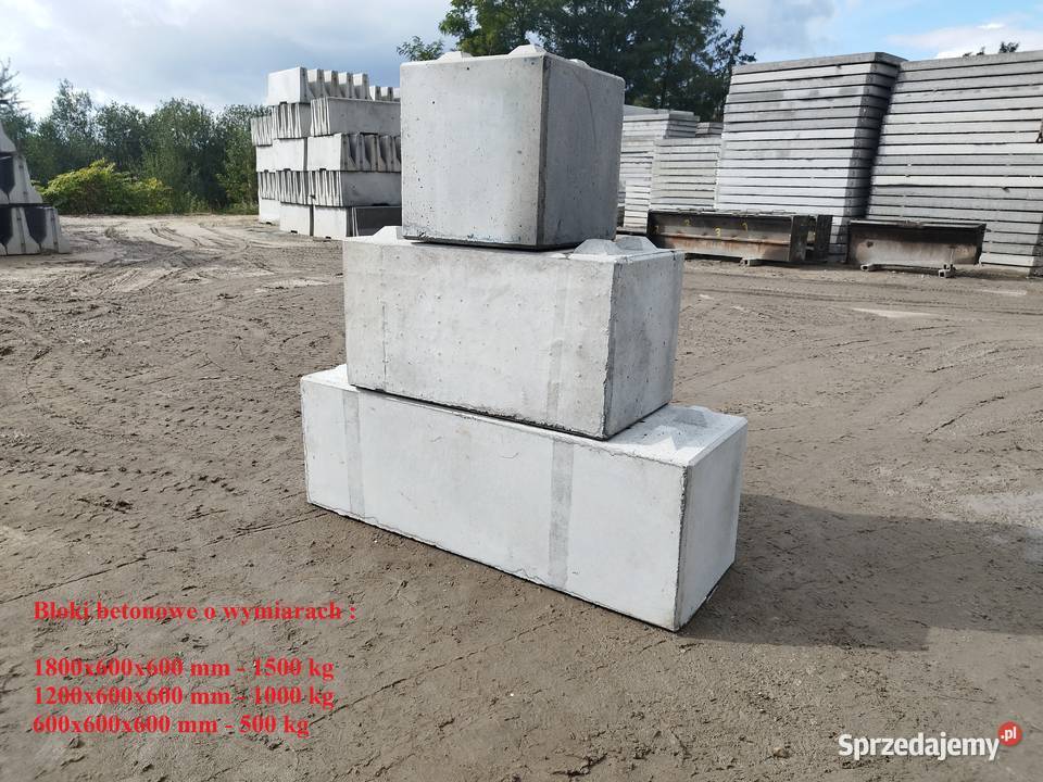 Bloki betonowe klocki legomury oporowe 60x60x60 śląskie Dąbrowa Górnicza
