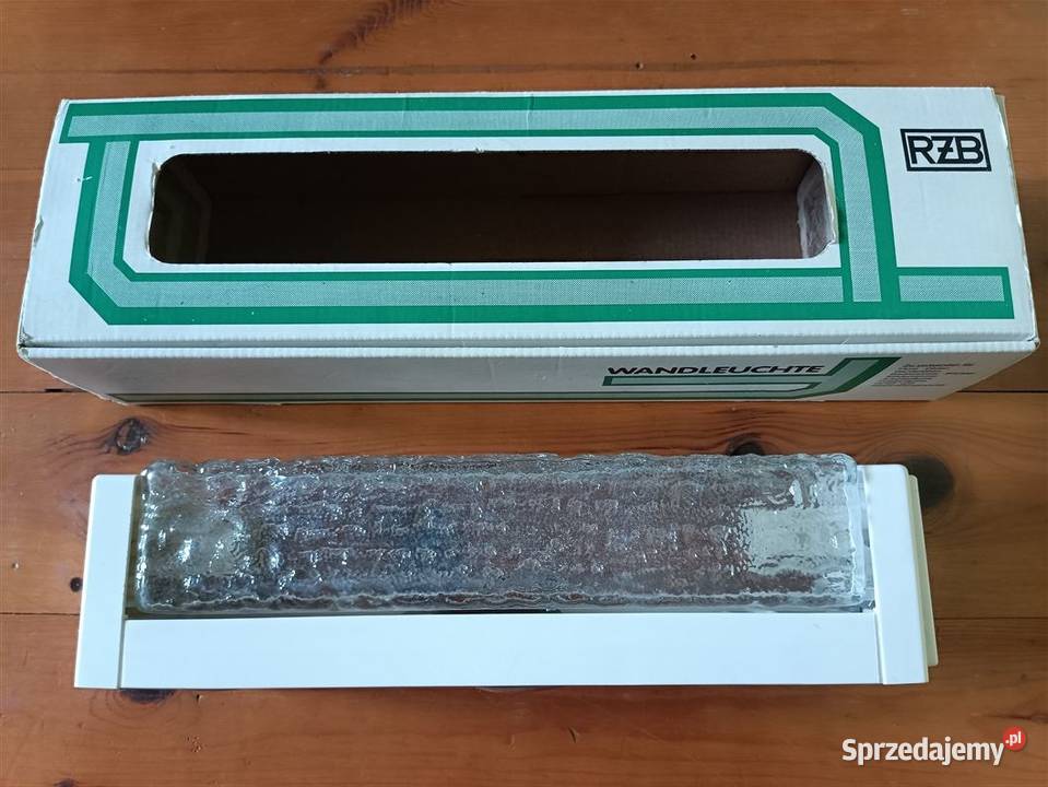 Lampa naścienna kinkietowa lodowe szkło lata 80 Tarnobrzeg