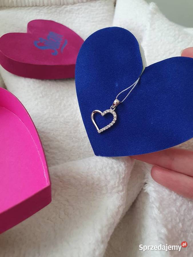 Srebrna zawieszka z cyrkoniami serce YES Kędzierzyn-Koźle