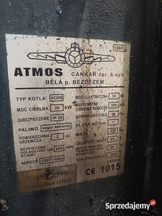Kocioł centralnego ogrzewania ATMOS Kombi AC25S Samborzec