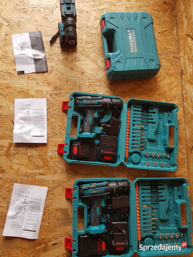 Wkrętarka AKUMULATOROWA Wiertarka UDAR 2x 2Ah Głogowa sprzedam