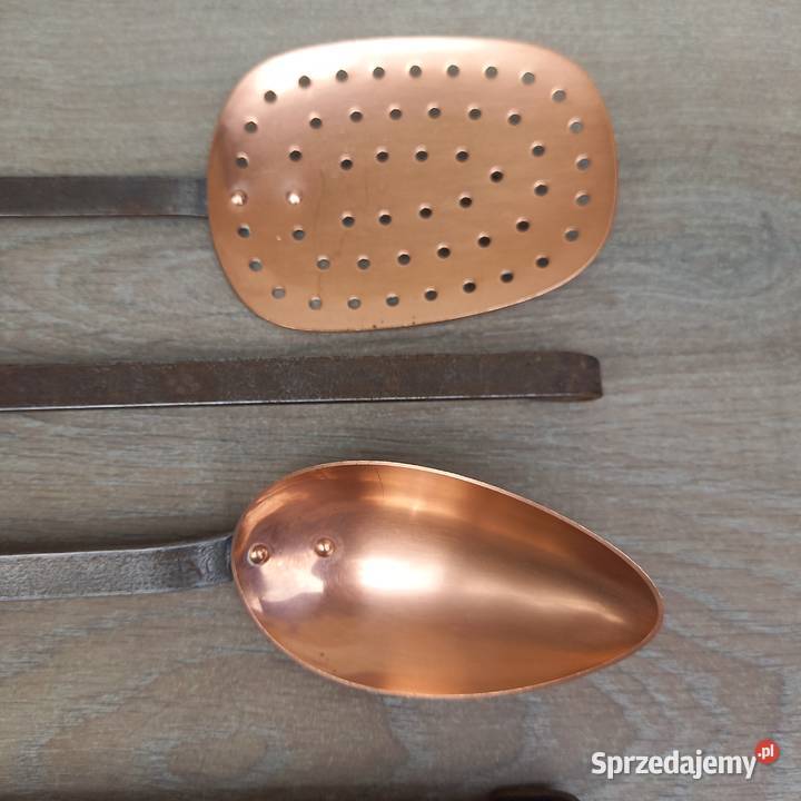 Miedziane przybory kuchenne komplet 5