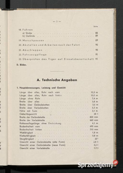 Tiger Ausfhrung B Handbuch fr den Panzerfahrer Lębork sprzedam