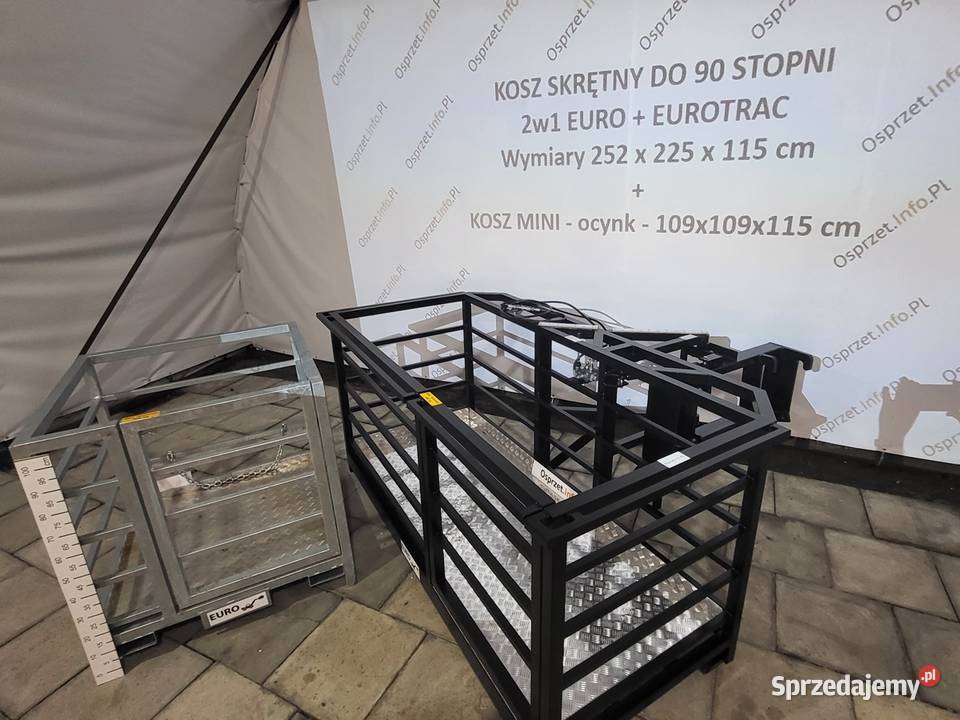 Kosz roboczy skrętny 90 stopni mocowanie 2w1