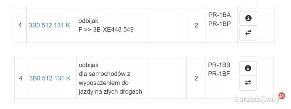 2 odboje tył quattro 4motion AUDI A6 C5 VW