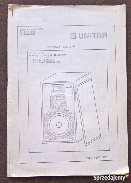 Instrukcja Serwisowa Zestaw Głosznikowy Zg Wrocław