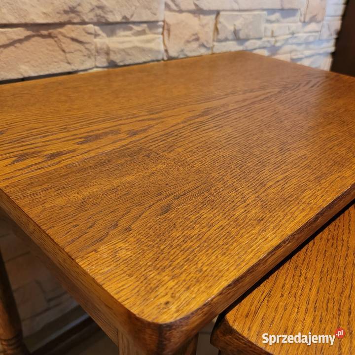Stoliki Taboreciki dębowe dostawka 48cm zachodniopomorskie Białogard sprzedam