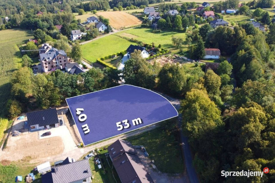 Działka widokowa 1927 m ZRĘCZYCE Gmina Gdów 53m Zręczyce