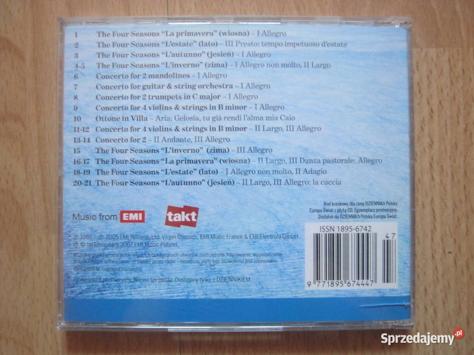 Vivaldi płyta Szczecin sprzedam